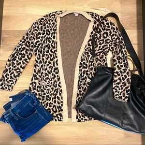Like New J.Crew Factory Leopard Cardigan